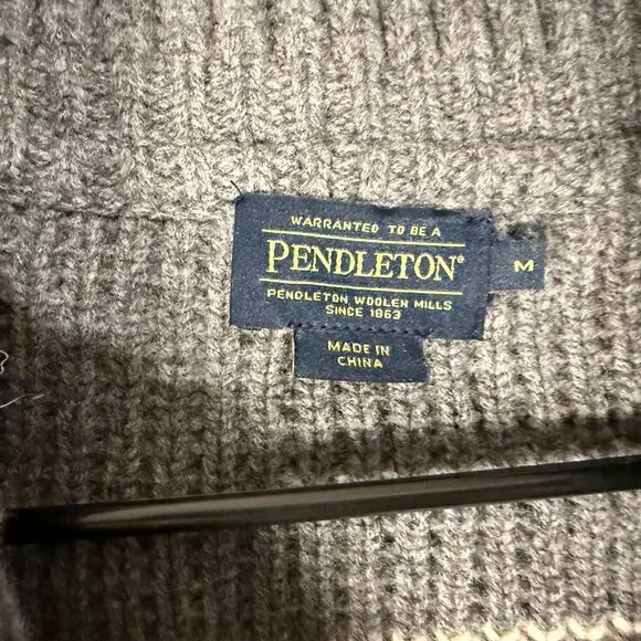 Pendleton WOMEN'S WESTERLEY CARDIGAN Grey and Black Size Medium Womens - Picture 2 of 9